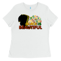 White black is beautiful Ladies Tee - NancyCooperArtShop