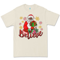 Bone believe black santa christmas Premium Tee - MaliasSmallBusiness