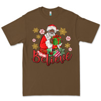 Cacao believe black santa christmas Premium Tee - MaliasSmallBusiness