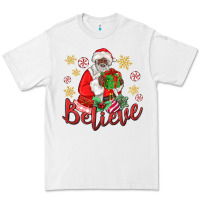 White believe black santa christmas Premium Tee - MaliasSmallBusiness