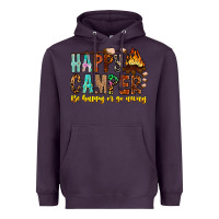 Plum Happy Camper Be Happy Or Go Away Heavyweight Hoodie - CowhideDigitalArt