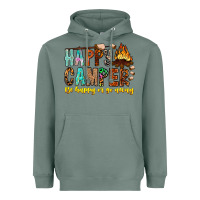 Sage Happy Camper Be Happy Or Go Away Heavyweight Hoodie - CowhideDigitalArt