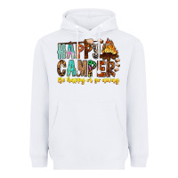 White Happy Camper Be Happy Or Go Away Heavyweight Hoodie - CowhideDigitalArt