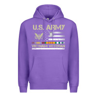 Purple Vietnam Veteran Shirt US Army Veteran Day Women Me Premium Hoodie - tuanDangUi