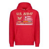 Red Vietnam Veteran Shirt US Army Veteran Day Women Me Premium Hoodie - tuanDangUi
