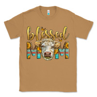 Toasted Coconut Western Blessed Mom Charolais Bull Classic Tee - LillyAllenDesigns
