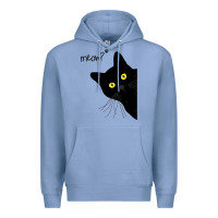 Colony Blue black cat day halloween black cat meow Premium Hoodie - tuanDangUi