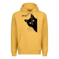 Mustard black cat day halloween black cat meow Premium Hoodie - tuanDangUi