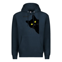 Navy black cat day halloween black cat meow Premium Hoodie - tuanDangUi