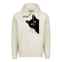 Oatmeal Heather black cat day halloween black cat meow Premium Hoodie - tuanDangUi
