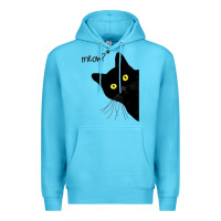 Ocean Blue black cat day halloween black cat meow Premium Hoodie - tuanDangUi