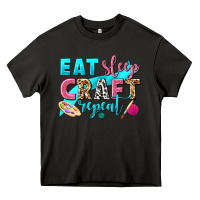 Asphalt eat sleep craft repeat Heavy Core Tee - NancyCooperArtShop