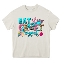 Cream eat sleep craft repeat Heavy Core Tee - NancyCooperArtShop