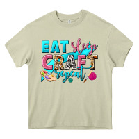 Mossy eat sleep craft repeat Heavy Core Tee - NancyCooperArtShop