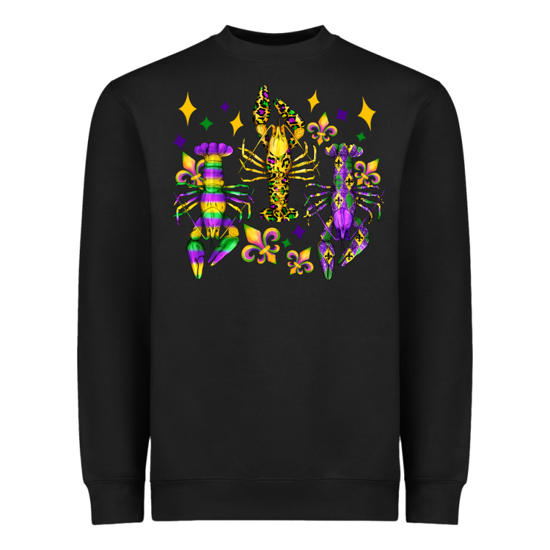 Mardi Gras Craw Fish Olivia Heavyweight Sweatshirt by OliviaCreatesArt | Teevron
