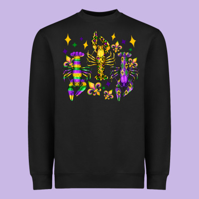 Mardi Gras Craw Fish Olivia Heavyweight Sweatshirt Designed By Oliviacreatesart