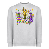 Heather Grey mardi gras craw fish olivia Heavyweight Sweatshirt - OliviaCreatesArt