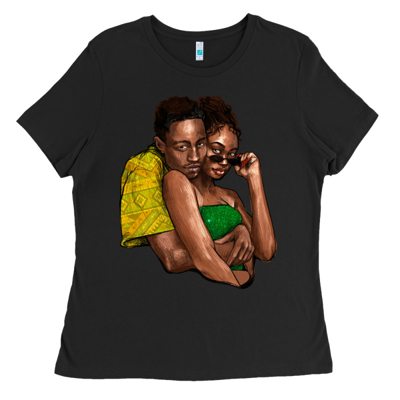Black Couple Ladies Tee by NancyCooperArtShop | Teevron