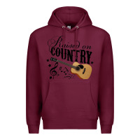 Burgundy Raised On Country Country Life Country Music Lover Premium Hoodie - tuanDangUi