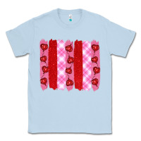 Dusty Blue valentine's day brushstrokes Classic Tee - RanaPortraitStore