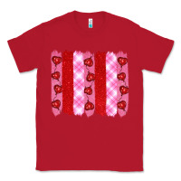 Red valentine's day brushstrokes Classic Tee - RanaPortraitStore