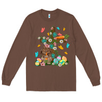 Chestnut Western Rabbit with Cross Easter Day Long Sleeve Tee - HowdyJamesFarm