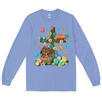 Colony Blue Western Rabbit with Cross Easter Day Long Sleeve Tee - HowdyJamesFarm