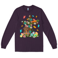 Plum Western Rabbit with Cross Easter Day Long Sleeve Tee - HowdyJamesFarm