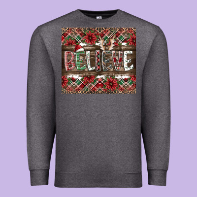 Believe Premium Sweatshirt Designed By Cowhidedigitalart