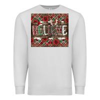 Dove Grey Believe Premium Sweatshirt - CowhideDigitalArt
