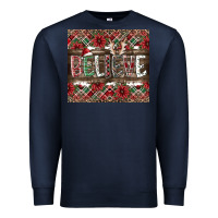Navy Believe Premium Sweatshirt - CowhideDigitalArt