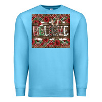 Ocean Blue Believe Premium Sweatshirt - CowhideDigitalArt