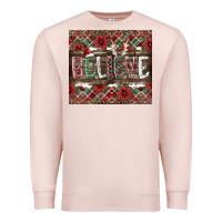 Pale Pink Believe Premium Sweatshirt - CowhideDigitalArt