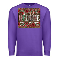 Purple Believe Premium Sweatshirt - CowhideDigitalArt