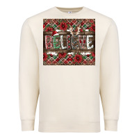 Sandshell Believe Premium Sweatshirt - CowhideDigitalArt
