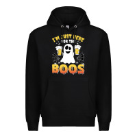 Black i'm just here for the boos halloween costume gift Premium Hoodie - tuanDangUi