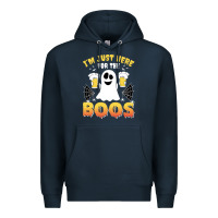 Navy i'm just here for the boos halloween costume gift Premium Hoodie - tuanDangUi