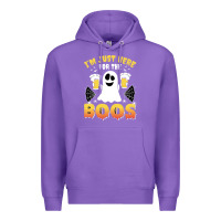 Purple i'm just here for the boos halloween costume gift Premium Hoodie - tuanDangUi
