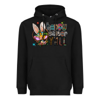 Black happy easter y all Heavyweight Hoodie - CowhideDigitalArt