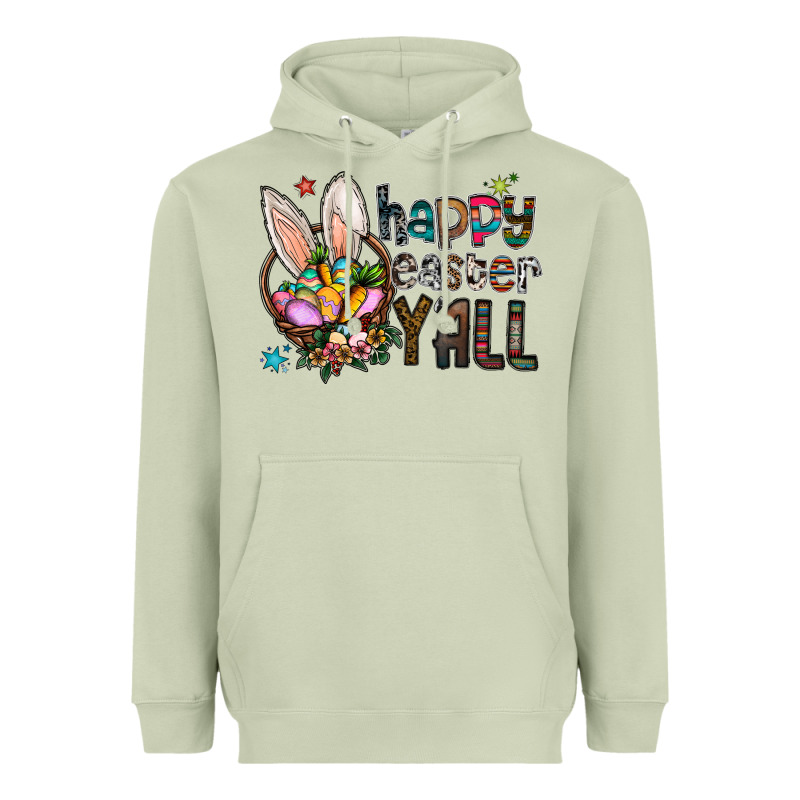 Happy Easter Y All Heavyweight Hoodie by CowhideDigitalArt | Teevron