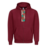 Burgundy baseball pen wraps Zipper Hoodie - BundleAndBundleShop