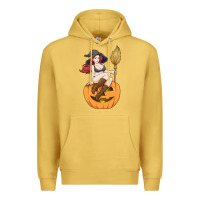 Antique Gold sexy witch halloween costume blackcraft pumpkin wi Premium Hoodie - tuanDangUi