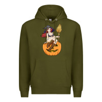 Army Green sexy witch halloween costume blackcraft pumpkin wi Premium Hoodie - tuanDangUi