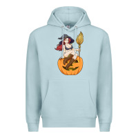 Blue Mist sexy witch halloween costume blackcraft pumpkin wi Premium Hoodie - tuanDangUi