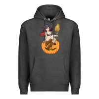 Charcoal Heather sexy witch halloween costume blackcraft pumpkin wi Premium Hoodie - tuanDangUi