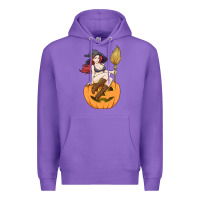 Purple sexy witch halloween costume blackcraft pumpkin wi Premium Hoodie - tuanDangUi