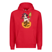 Red sexy witch halloween costume blackcraft pumpkin wi Premium Hoodie - tuanDangUi