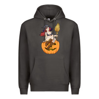 Smoke sexy witch halloween costume blackcraft pumpkin wi Premium Hoodie - tuanDangUi