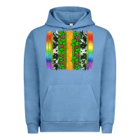 Pigment Pebble Blue st patricks day rainbow brushstroke Urban Hoodie - Artiststas