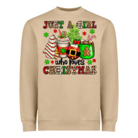 Mushroom just a girl who loves christmas Heavyweight Sweatshirt - OliviaCreatesArt